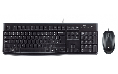 Logitech MK120 USB kablet tastatur- og mussett, svart