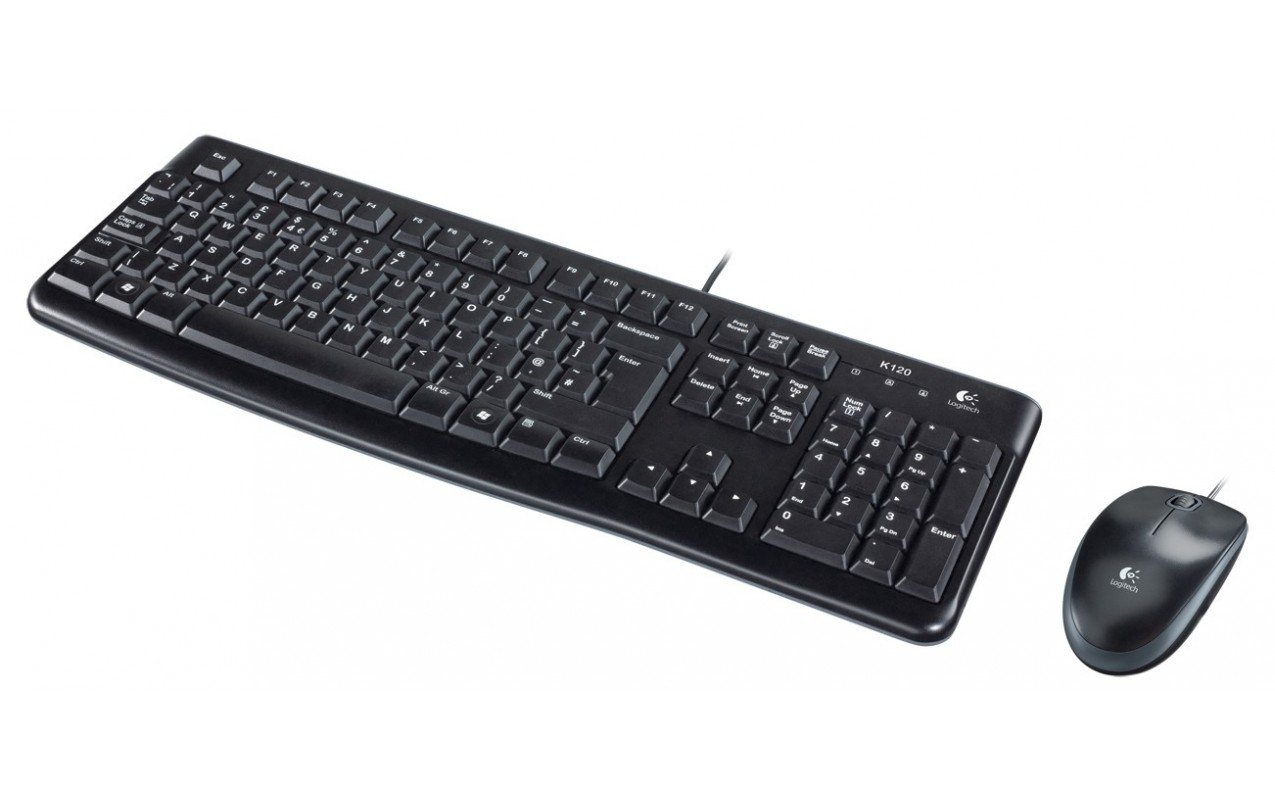 Logitech MK120 USB kablet tastatur- og mussett, svart