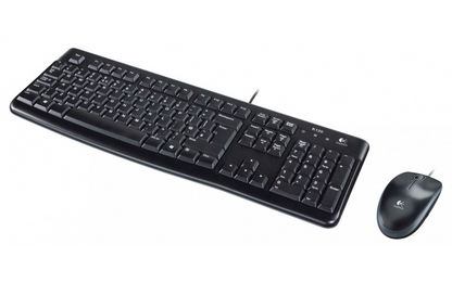 Logitech MK120 USB kablet tastatur- og mussett, svart
