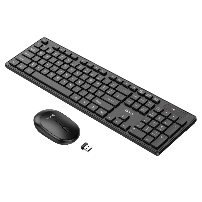 Trådløst tastatur- og mussett HOCO GM17, Svart