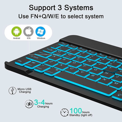 Trådløst tastatur- og mussett Techsuit AirCombo WKM1, BT / Wi-Fi, svart
