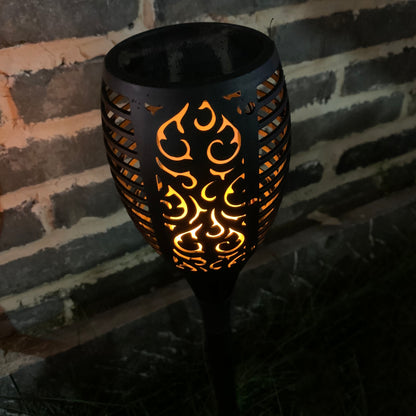 Forever solcellelampe, 96 LED, 2800K, IP65, svart