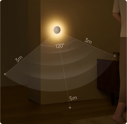 Xiaomi Light 3 LED-nattlampe, 2700K, sensor, hvit BHR8978GL