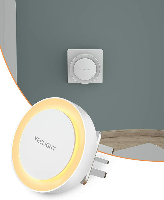Yeelight Plug-in Nightlight LED-nattlampe, 0.5W, 2500K, Sensor, UK-versjon, Hvit YLYD11YL