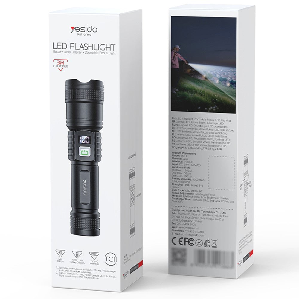 LED-lanterne Yesido TC11, 190lm