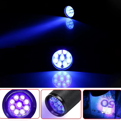 UV LED-lommelykt WZK WLD-9L, IP65