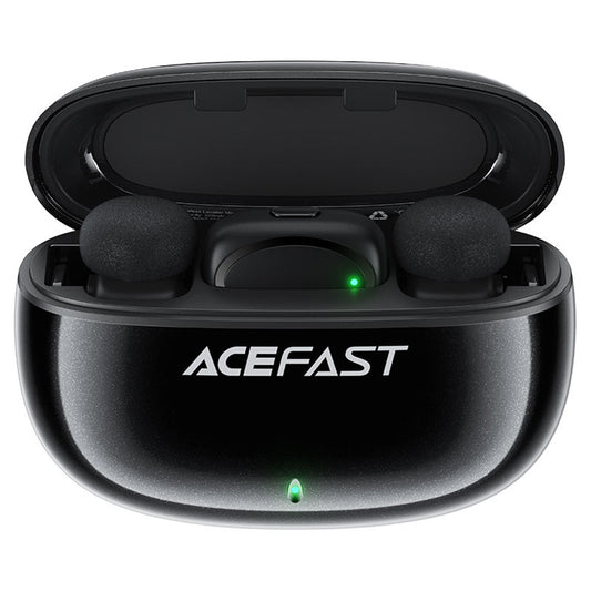 Lavaliermikrofon Acefast R2, USB-C, Sett med 2 stykker, Svart