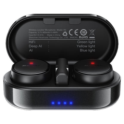 Lavaliermikrofon Acefast R3, USB-C, sett med 2 stykker, svart