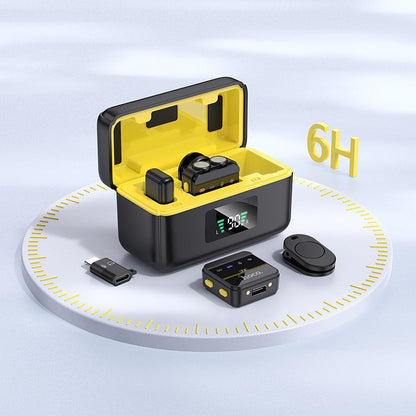 Lavaliermikrofon HOCO L17, USB-C / Lightning, Sett med 2 stykker, Svart