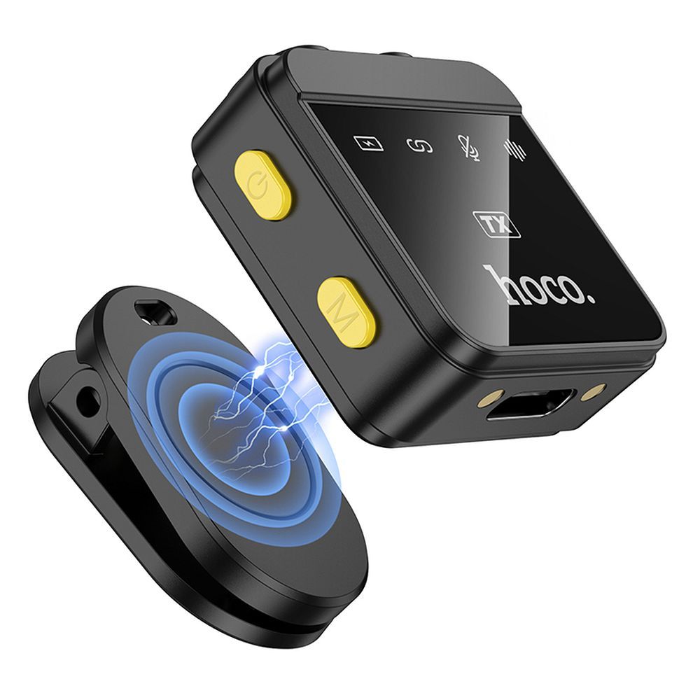 Lavaliermikrofon HOCO L17, USB-C / Lightning, Sett med 2 stykker, Svart