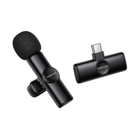 Lavaliermikrofon Borofone BFK16 Winner, USB-C, Svart