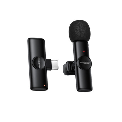 Lavaliermikrofon Borofone BFK16 Winner, USB-C, Svart