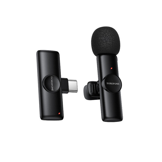 Lavaliermikrofon Borofone BFK16 Winner, USB-C, Svart