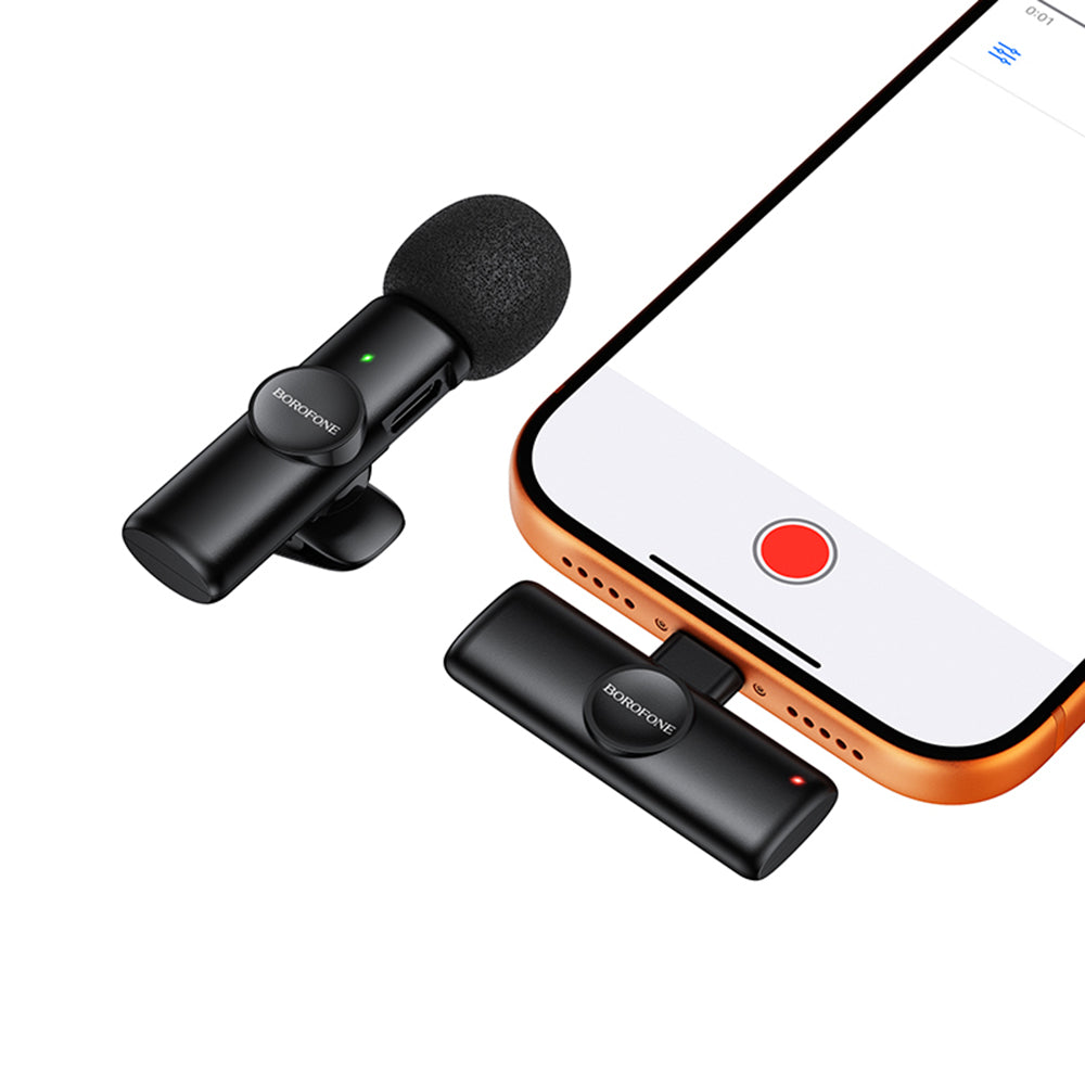 Lavaliermikrofon Borofone BFK16 Winner, USB-C, Svart