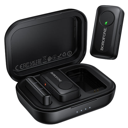 Borofone BFK17 Lemai Lavalier, USB-C, Sett med 2 stk, Svart