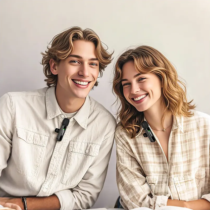 Lavaliermikrofon HOCO L20A, USB-C / Lightning, Sett med 2 stykker, Svart