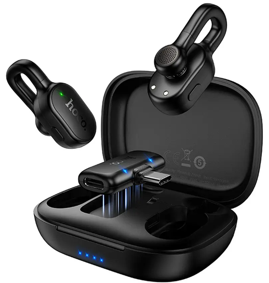 Lavaliermikrofon HOCO L27, USB-C, Sett med 2 stk, Svart