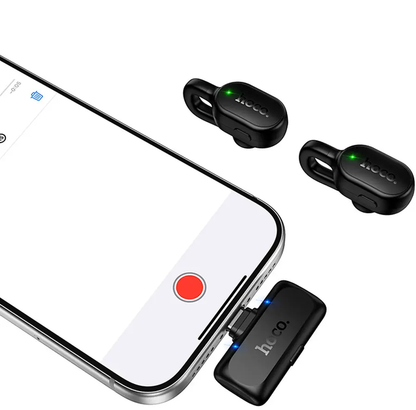 Lavaliermikrofon HOCO L27, USB-C, Sett med 2 stk, Svart