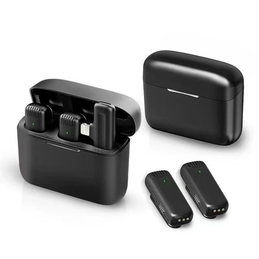 Techsuit LW4 Lavalier, Lightning, Sett med 2 stk, Svart