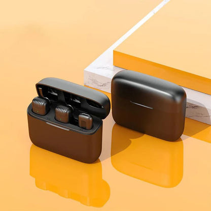 Lavaliermikrofon Techsuit LW4, USB-C, Sett med 2 stk, Svart