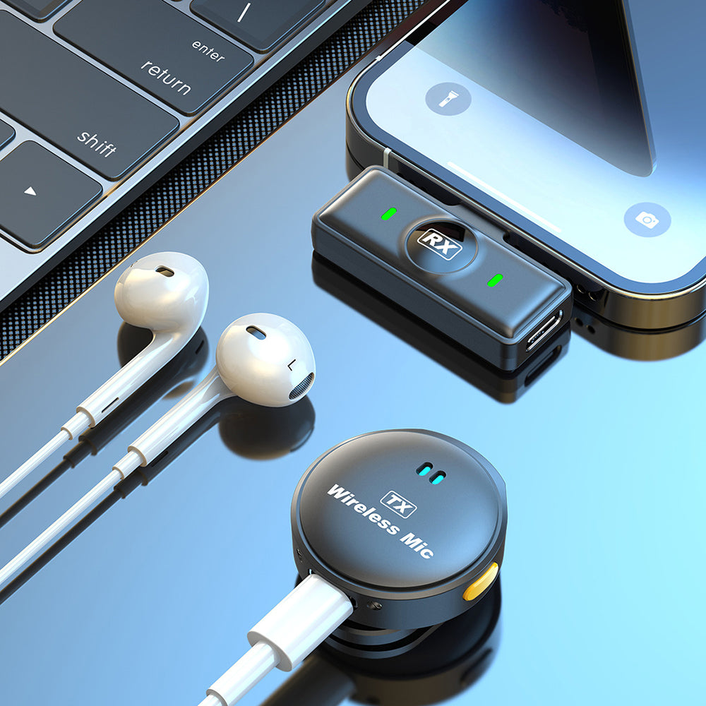Techsuit LW5 Lavalier, Lightning, Sett med 2 stk, Svart