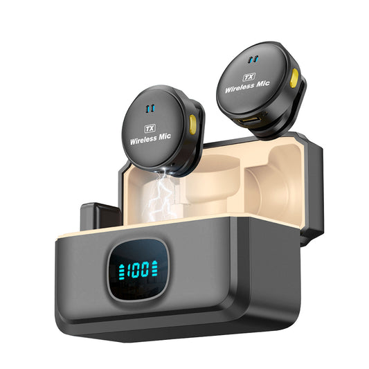 Lavalier Techsuit LW5, USB-C, Sett med 2 stykker, Svart