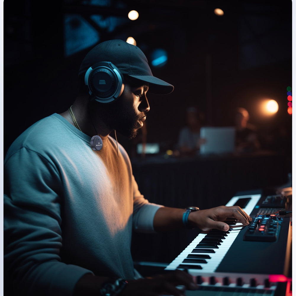 Lavalier Techsuit LW5, USB-C, Sett med 2 stykker, Svart