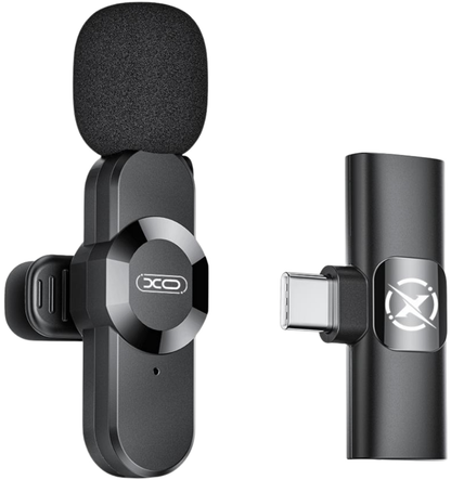 Lavalier XO Design MC13, USB-C / Lightning, Svart