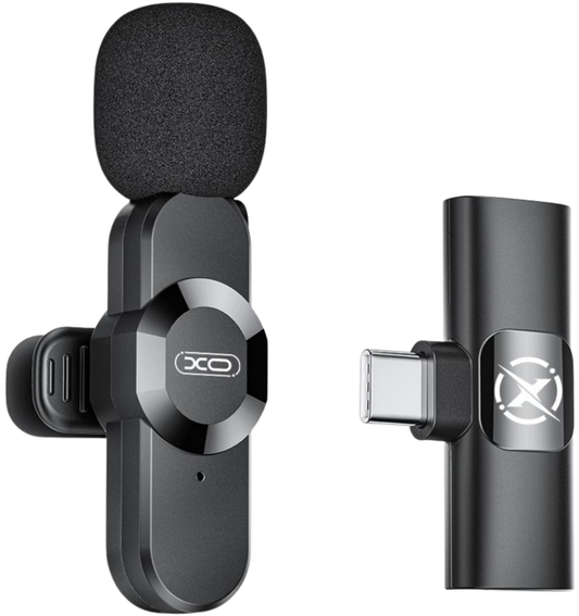 Lavalier XO Design MC13, USB-C / Lightning, Svart
