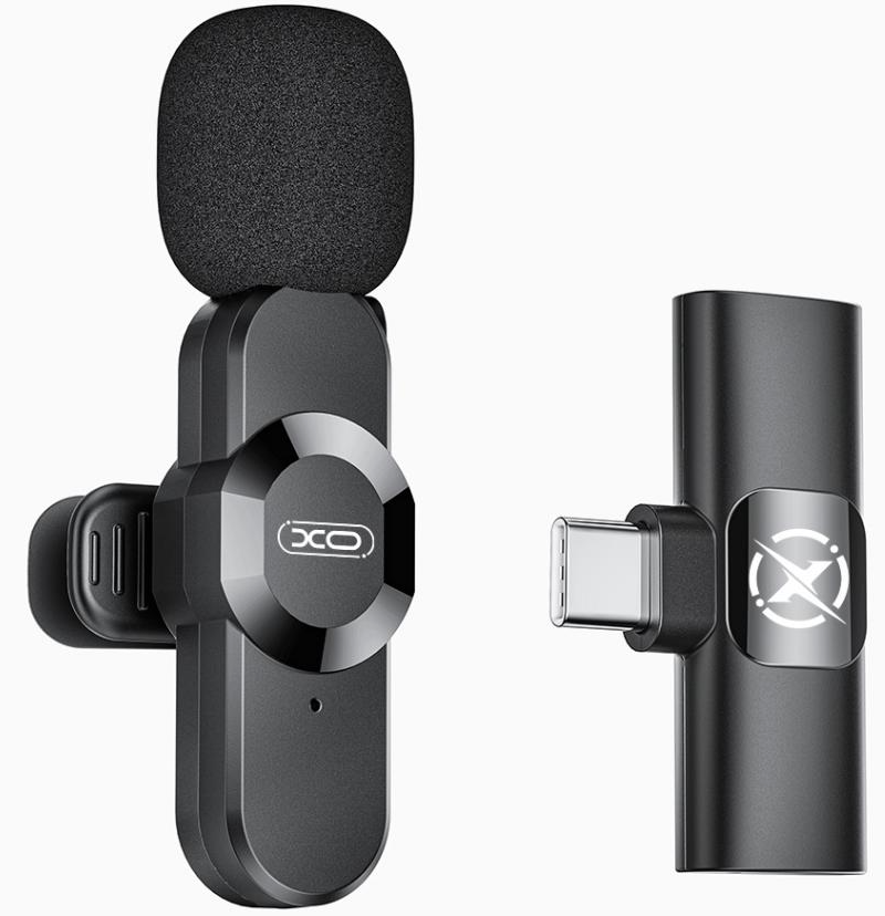 Lavalier XO Design MC14 Dual, USB-C / Lightning, Sett med 2 stk, Svart