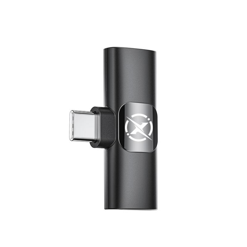 Lavalier XO Design MC14 Dual, USB-C / Lightning, Sett med 2 stk, Svart