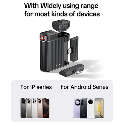 Lavaliermikrofon Yesido KR19, USB-C / Lightning, Sett med 2 stykker, Svart