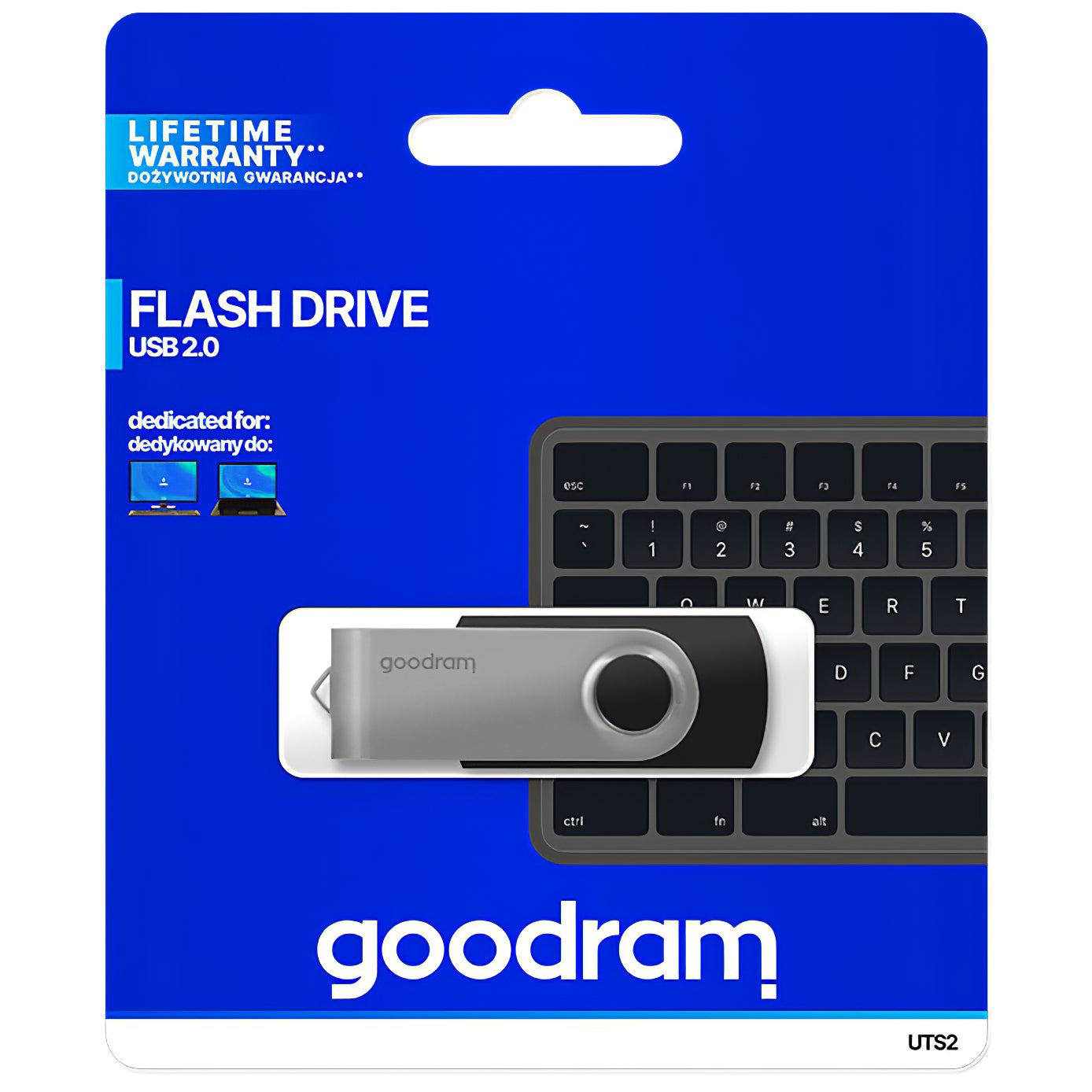 Ekstern USB-A-minne GoodRam UTS2, 64Gb UTS2-0640K0R11