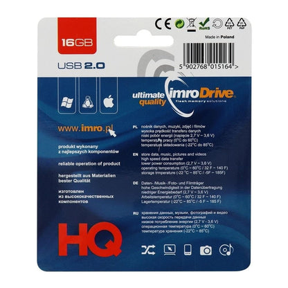 Ekstern USB-A-minne Imro, 16Gb