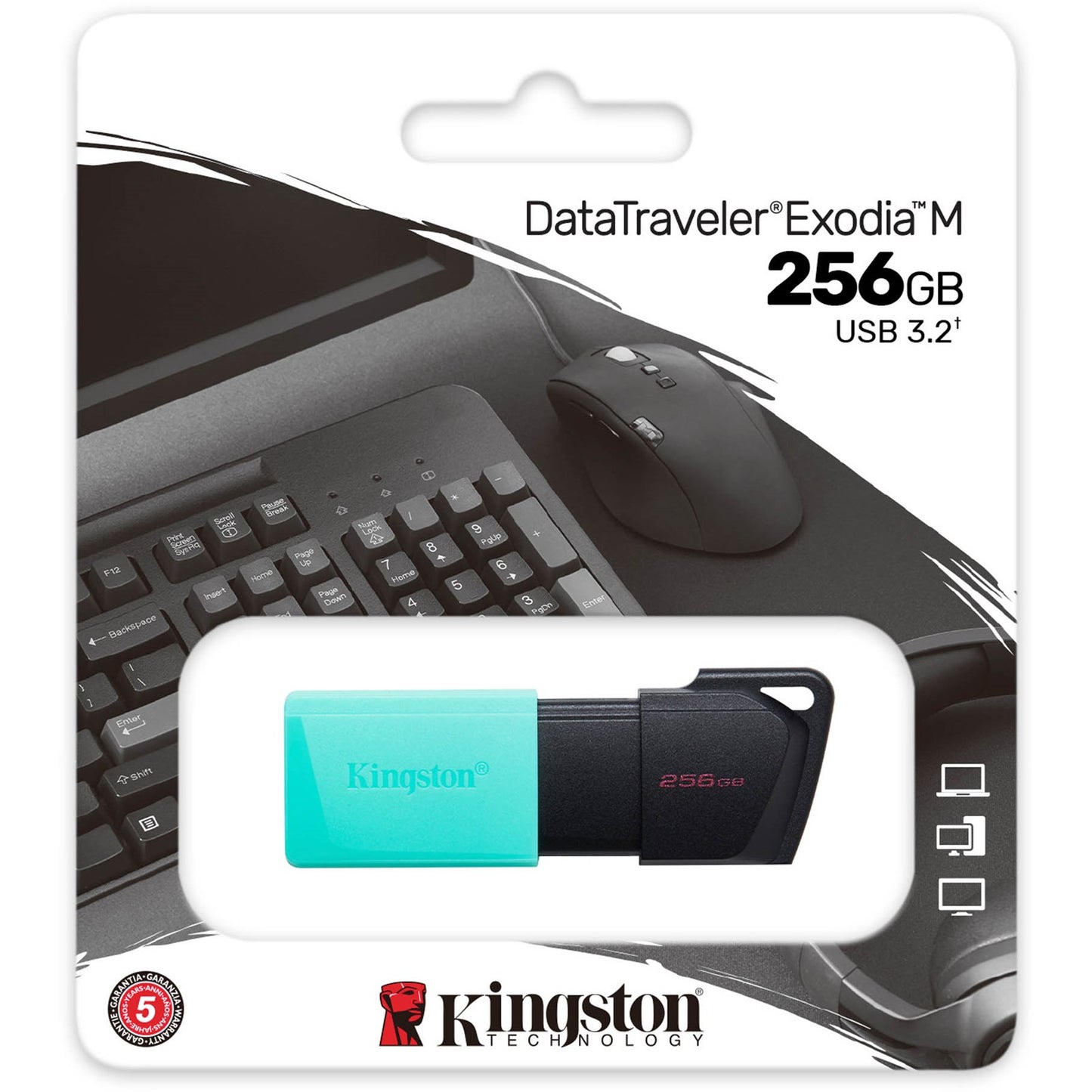 Eksternt minne USB-A 3.2 Kingston DT Exodia M, 256Gb DTXM/256GB