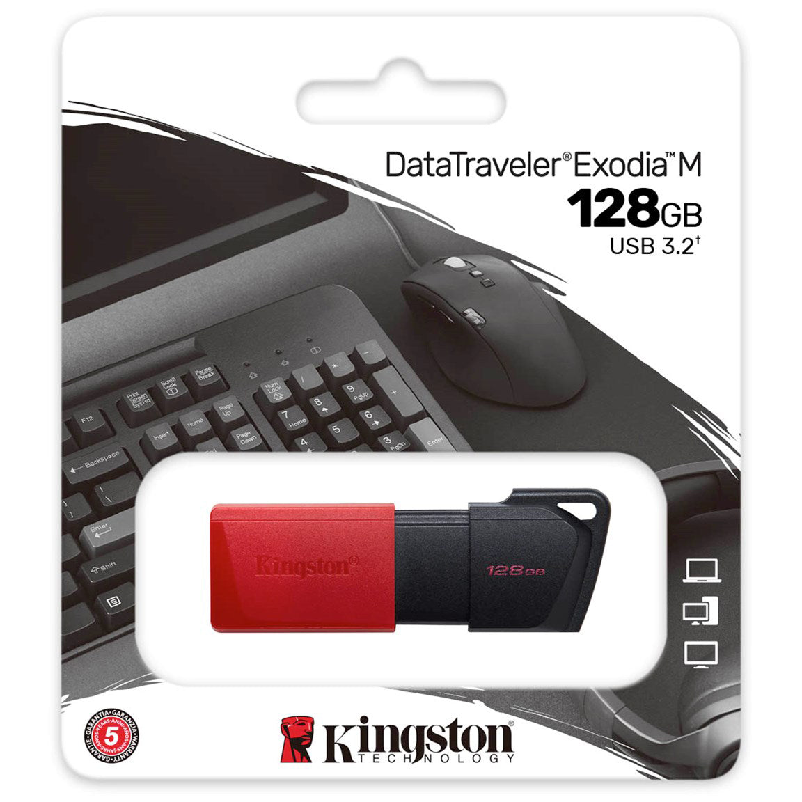 Ekstern USB-A 3.2 Kingston DT Exodia M, 128 GB DTXM/128 GB