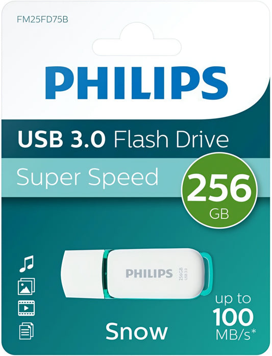 Ekstern lagring USB-A 3.0 Philips Snow Edition, 256Gb PHMMD256GBS200U3