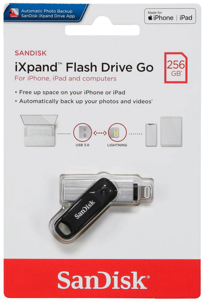 Ekstern Minne USB-A 3.0 / Lightning SanDisk iXpand Go, 256Gb SDIX60N-256G-GN6NE