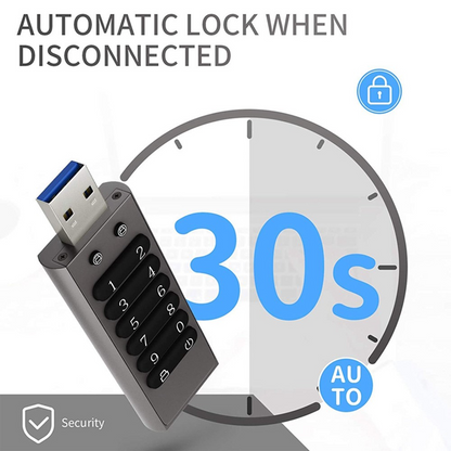 Ekstern minne USB-A 3.0 OEM XC002 KeySecure, 64Gb