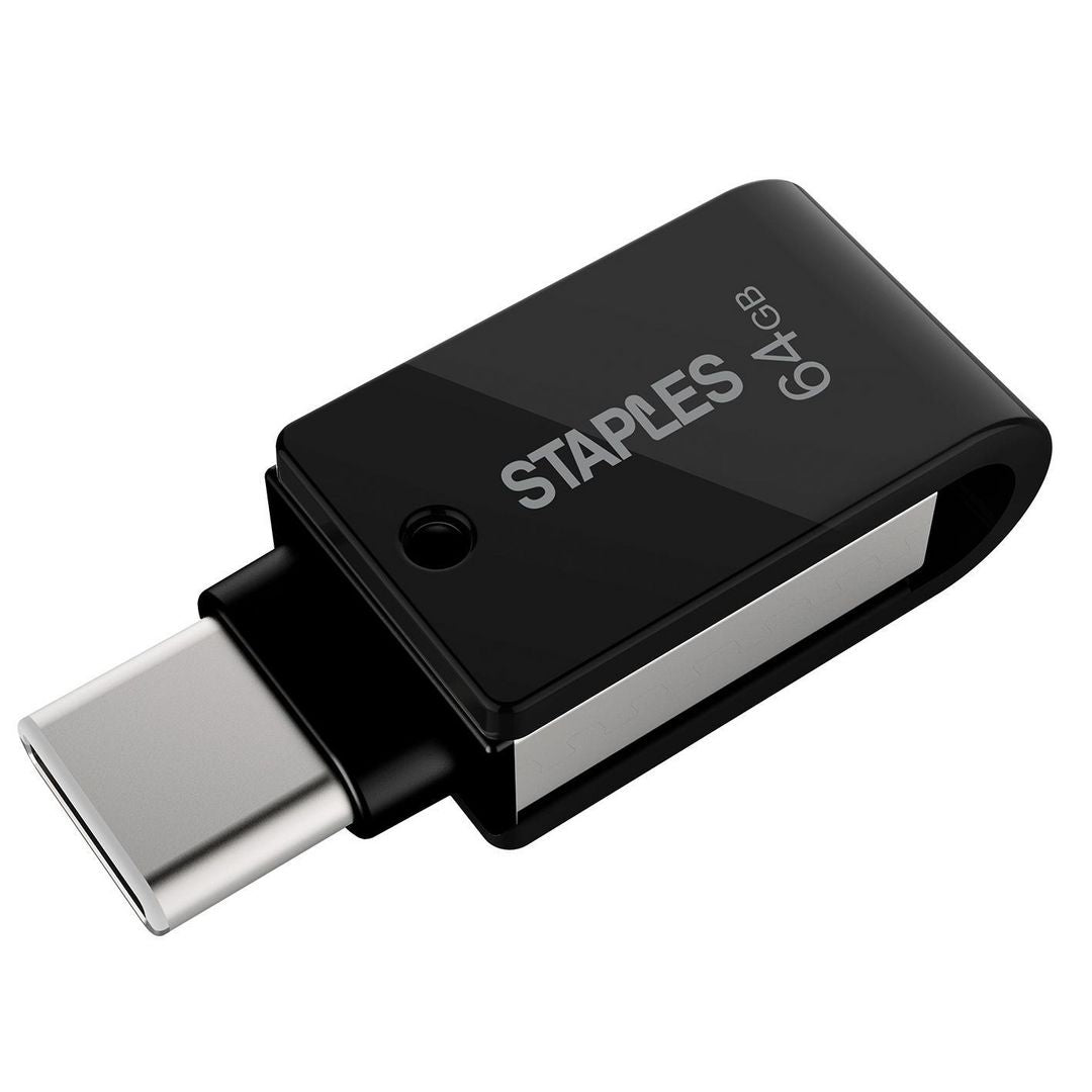 Ekstern Minne USB-A 3.1 / USB-C Staples K23, 64Gb EKMMD64GK233CST