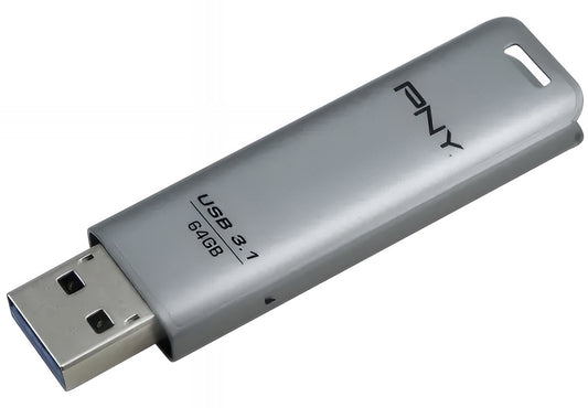 Ekstern minne USB-A 3.1 PNY Elite Steel, 64Gb FFD64GESTEEL31G-EF