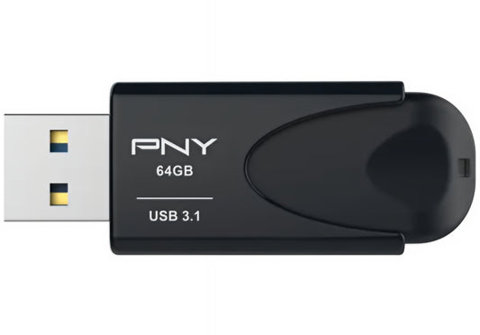 Ekstern lagring USB-A 3.1 PNY Attache 4, 64Gb FD64GATT431KK-EF