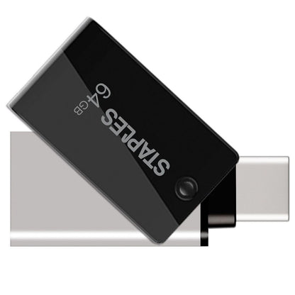 Ekstern Minne USB-A 3.1 / USB-C Staples K23, 64Gb EKMMD64GK233CST