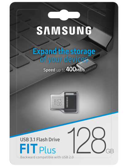 Ekstern Minne USB-A 3.1 Samsung FIT Plus, 128Gb MUF-128AB/APC