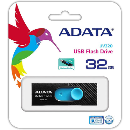 Ekstern USB-A 3.1-minne Adata UV320, 32 GB AUV320-32G-RBKBL