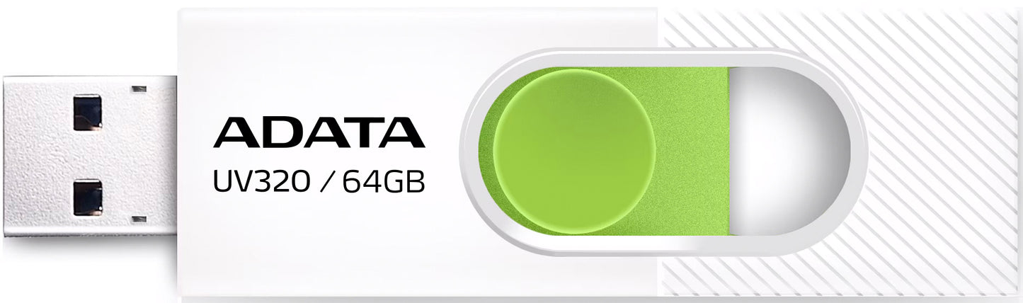 Ekstern Minne USB-A 3.2 Adata UV320, 64Gb AUV320-64G-RWHGN