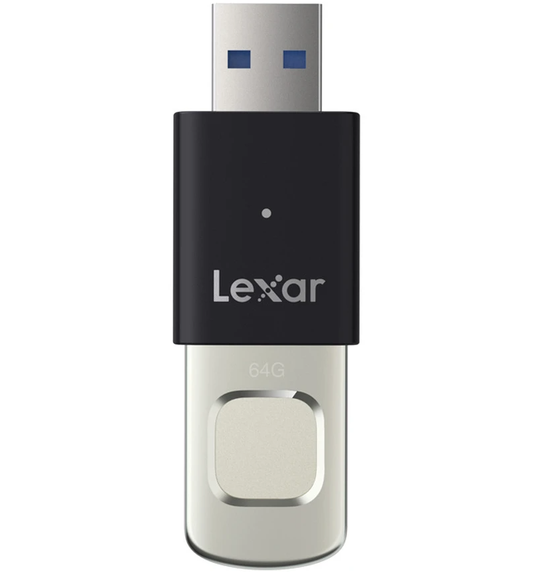 Ekstern minne USB-A 3.2 Lexar JumpDrive Fingerprint F35 Pro, 64Gb