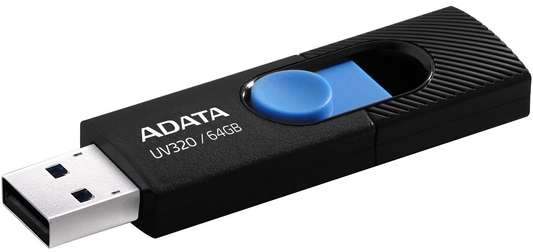Ekstern lagring USB-A 3.2 Adata UV320, 64Gb AUV320-64G-RBKBL