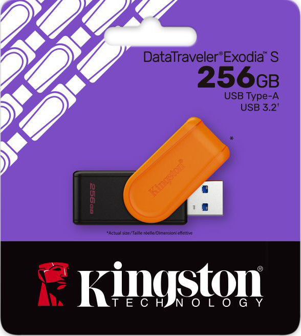 Ekstern USB-A 3.2-minne Kingston DT Exodia S, 256Gb DTXS/256GB