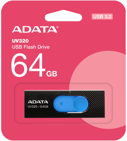 Ekstern lagring USB-A 3.2 Adata UV320, 64Gb AUV320-64G-RBKBL
